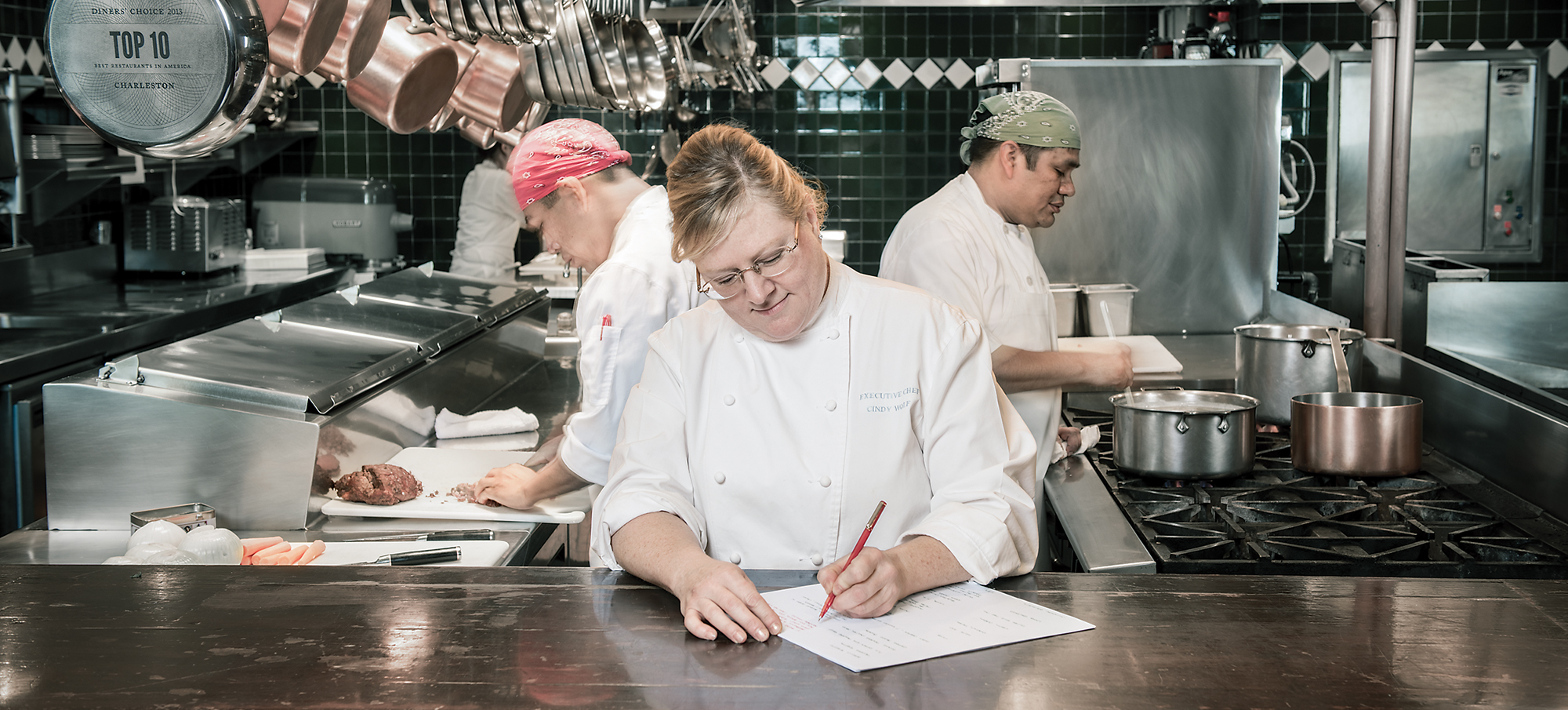 Chef Cindy Wolf, photographed 8 January 2015 in Baltimore MD, for Baltimore Magazine.
