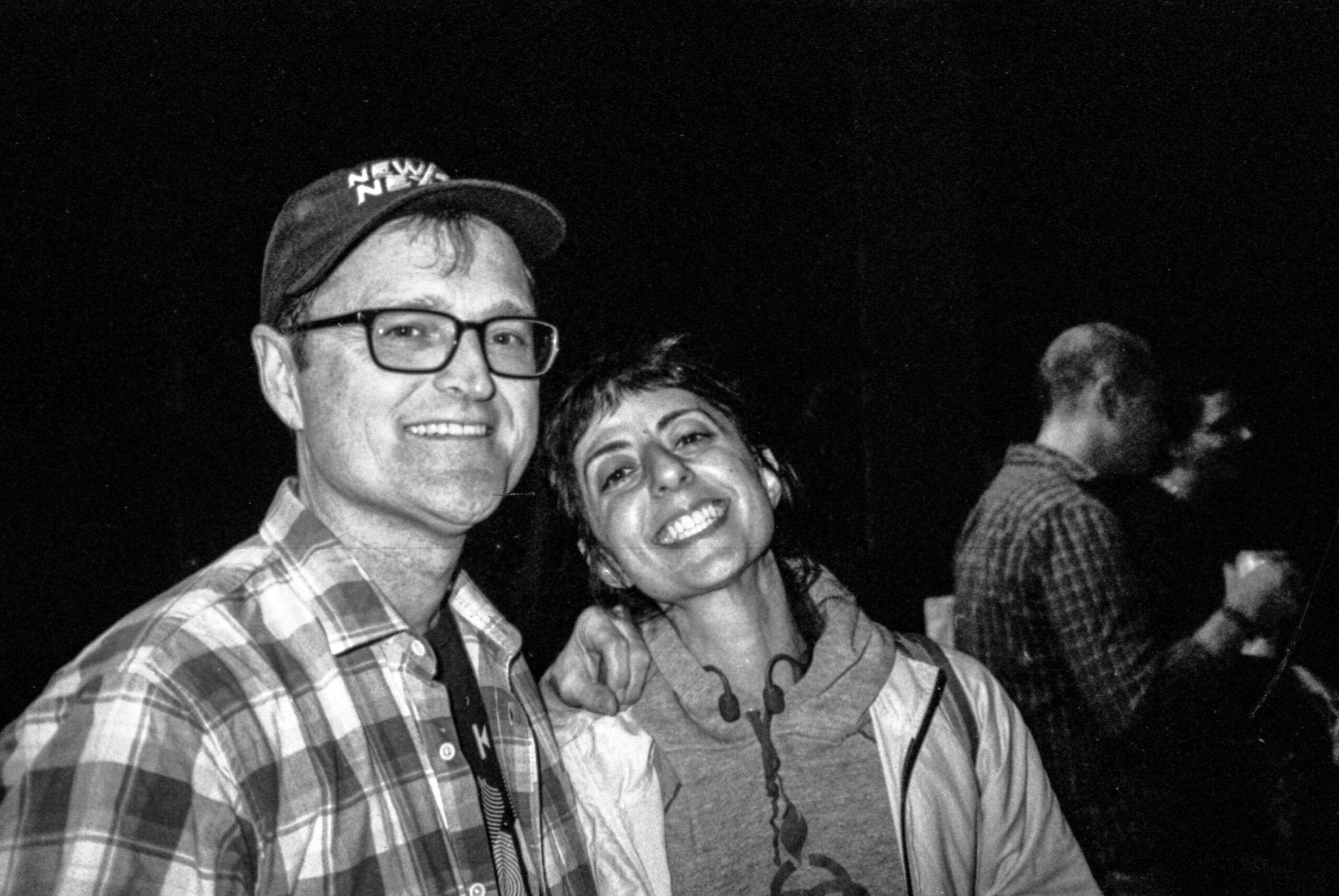 New/Next organizer Eric Allen Hatch and artist Jessie Unterhalter at the Metro after party